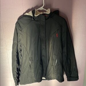 Weatherproof Cream Jacket with Red Detail